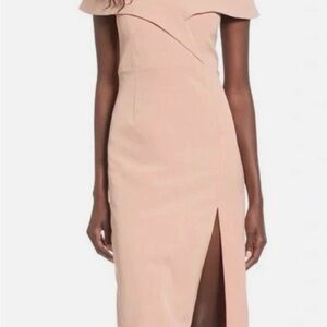 Bardot Blush Midi Dress with Slit